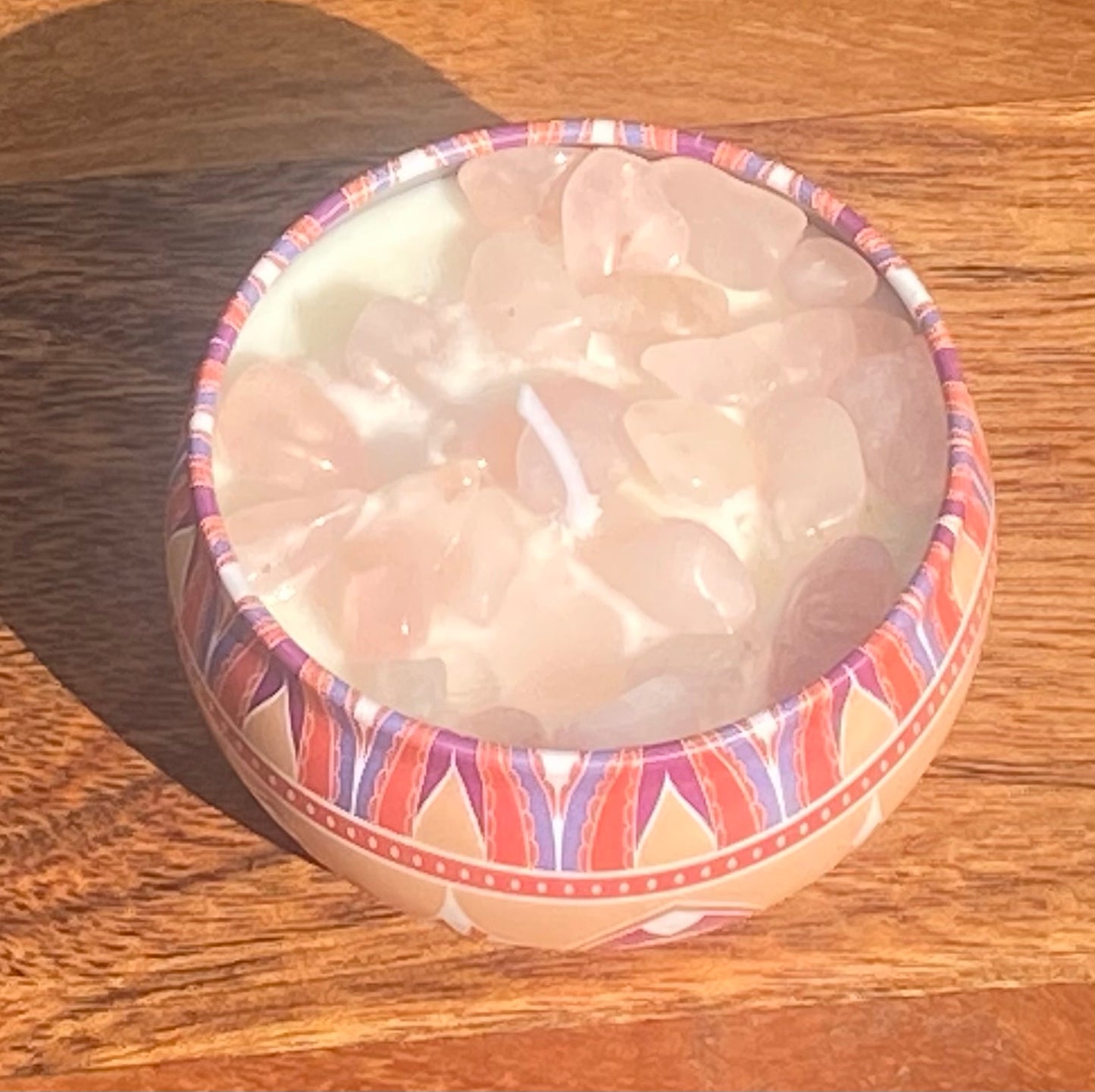 Crystal Candle #8 - Rose Quartz & Eucalyptus