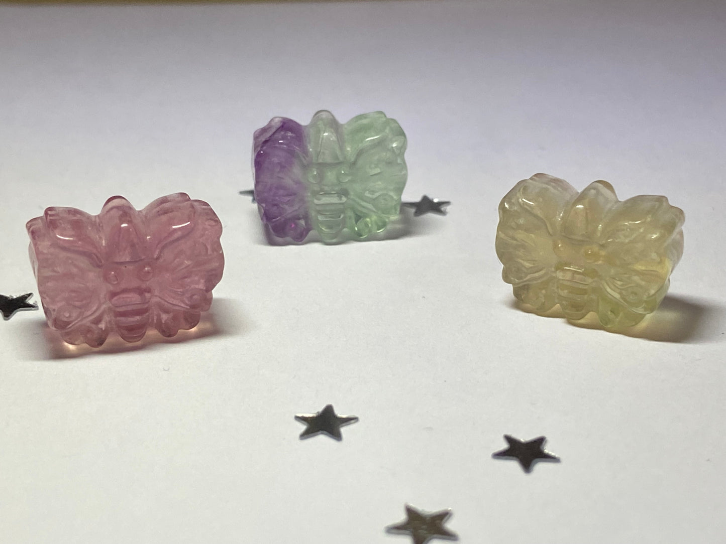 Mini Rainbow Fluorite Butterfly