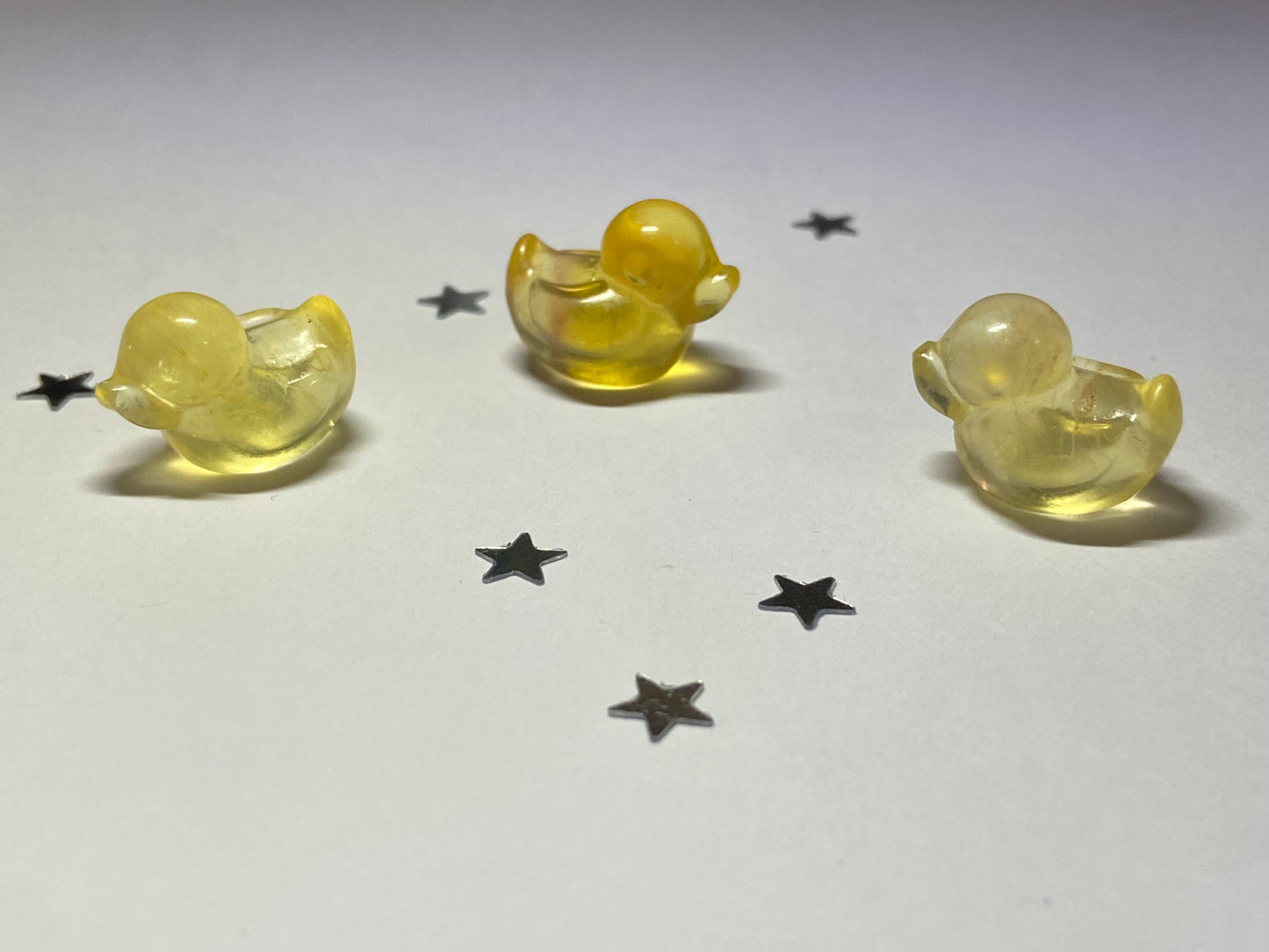 Mini Yellow Fluorite Duck