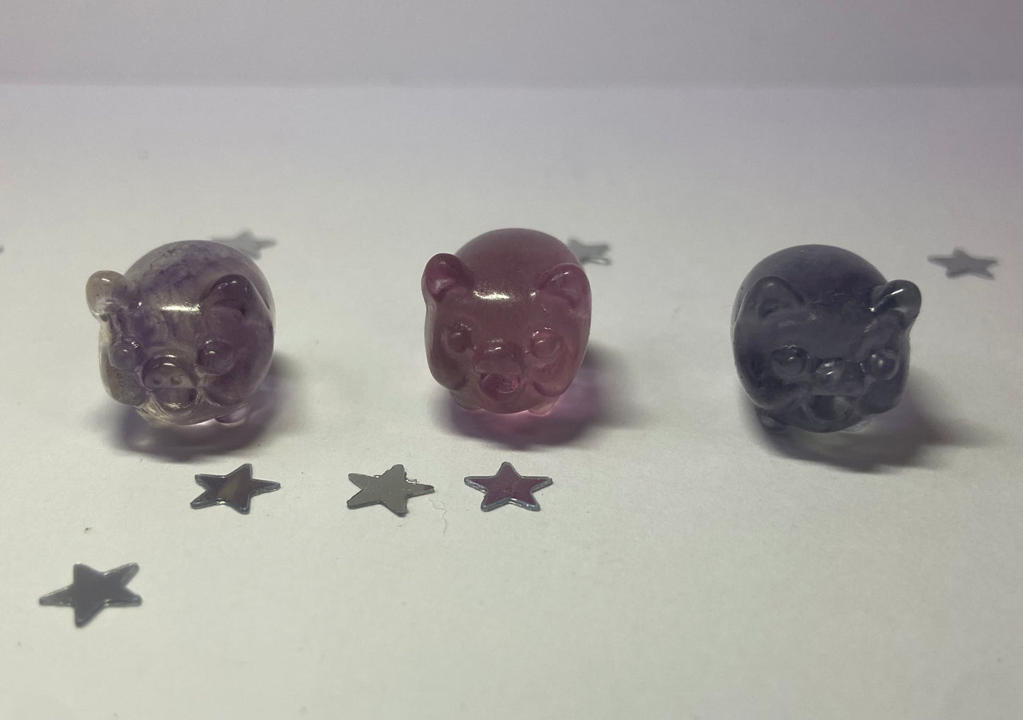 Mini Rainbow Fluorite Pig