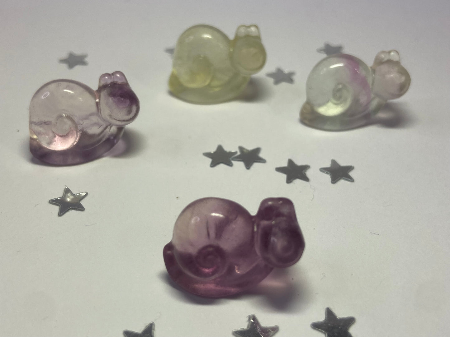 Mini Rainbow Fluorite Snail