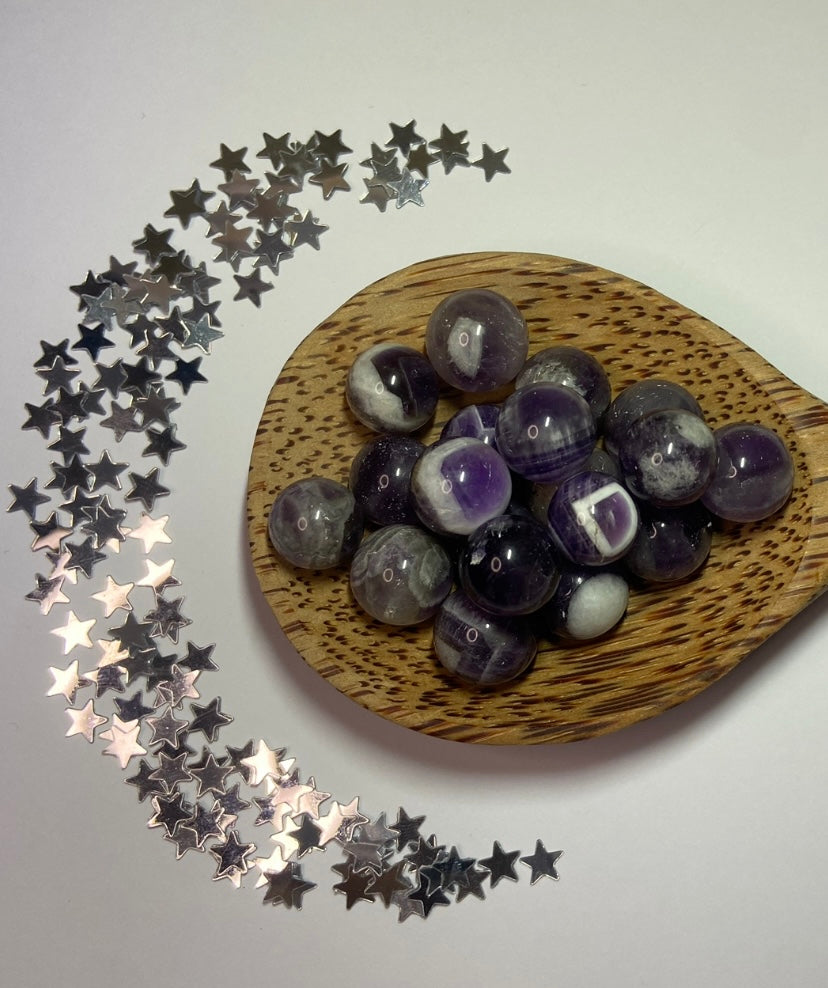 Micro Chevron Amethyst Sphere