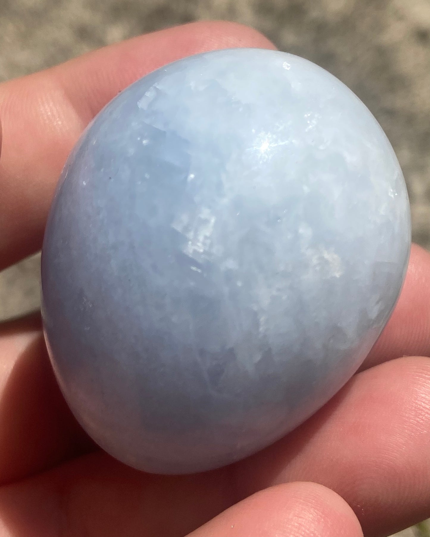 Blue Calcite Egg #1