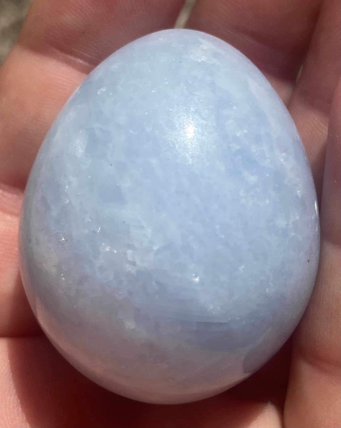 Blue Calcite Egg #1