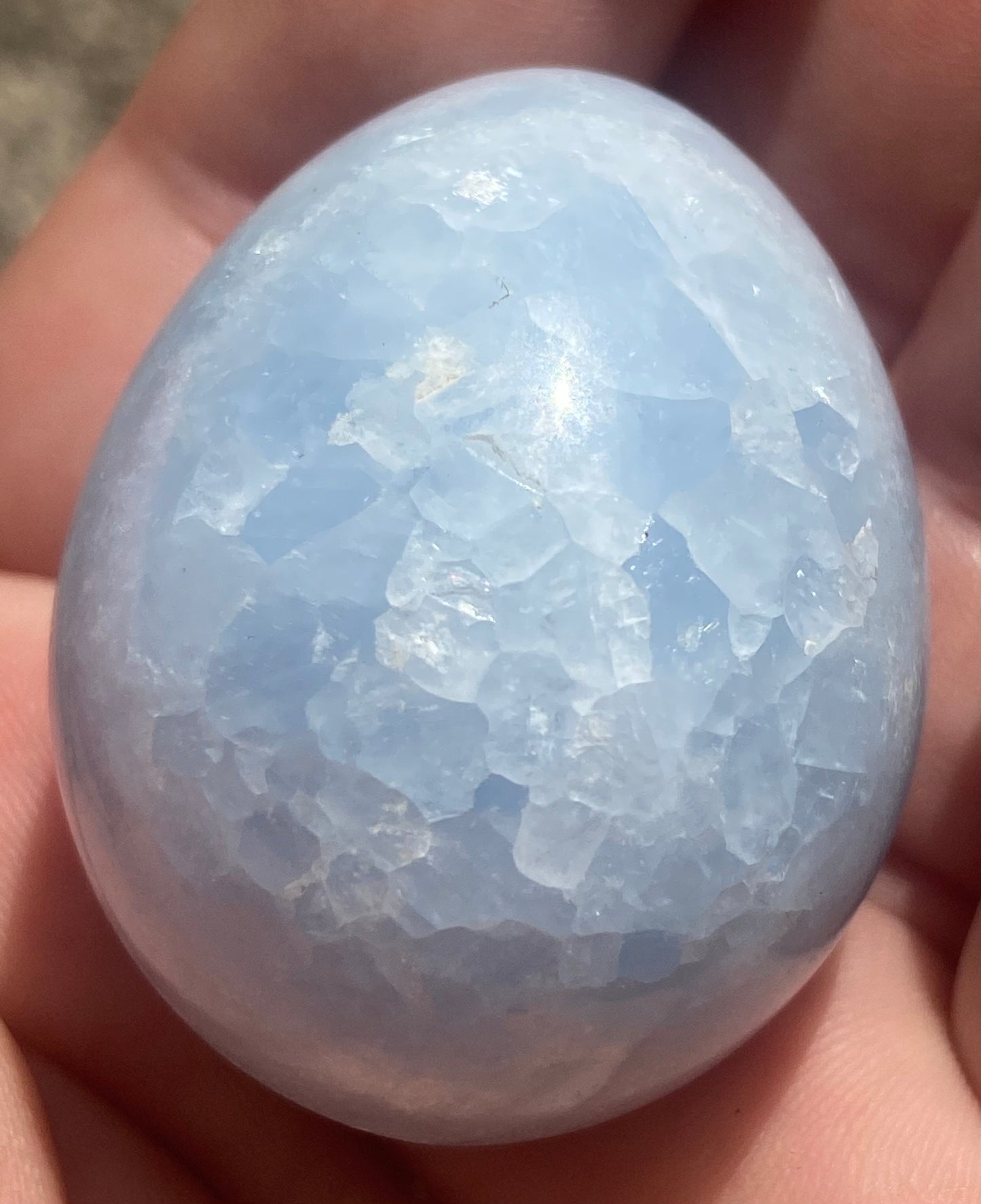 Blue Calcite Egg #2
