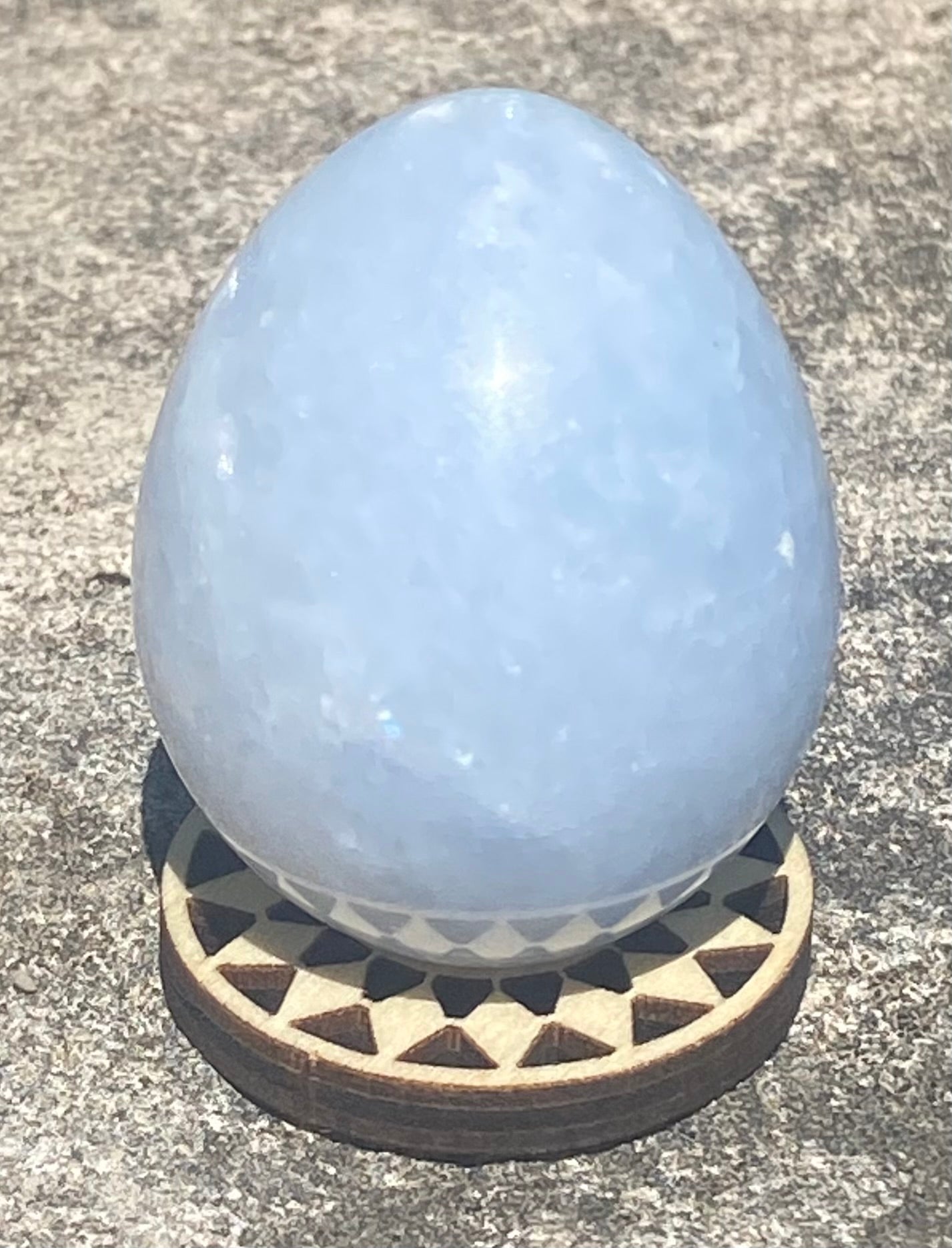 Blue Calcite Egg #1
