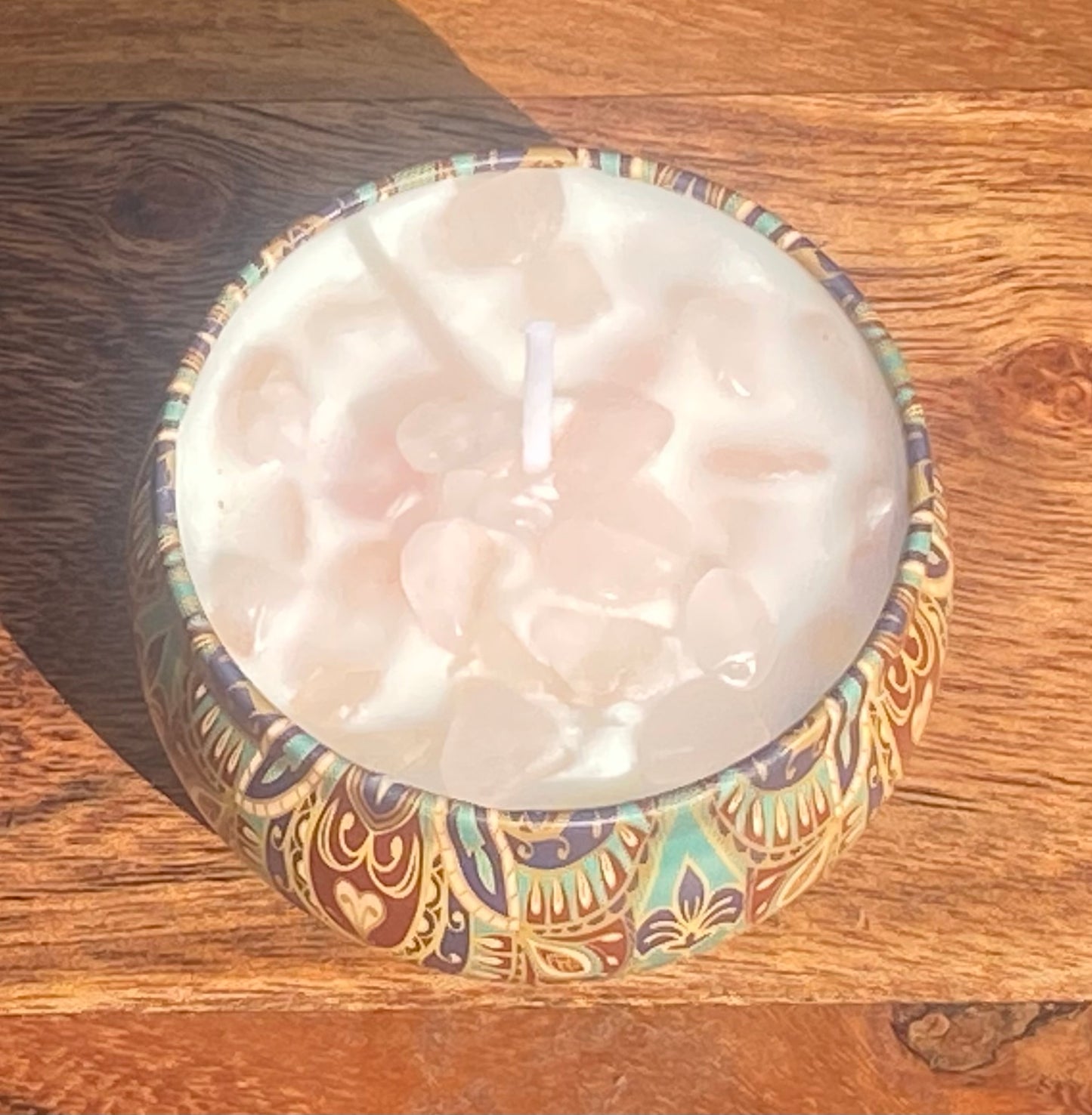 Crystal Candle #9 - Rose Quartz & Eucalyptus
