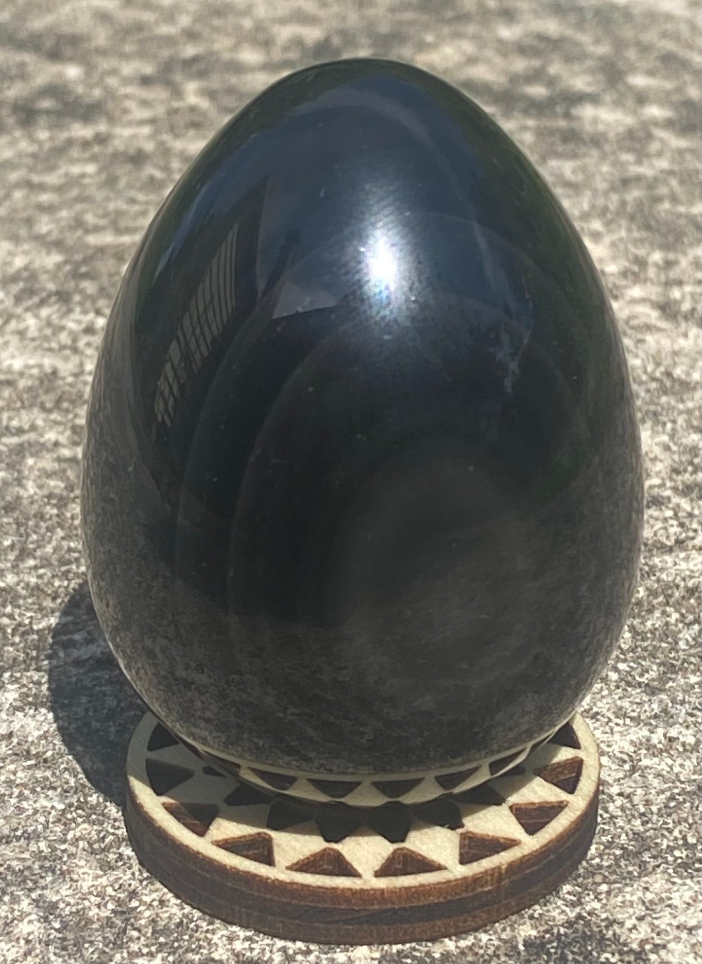 Silver Sheen Obsidian Egg #1