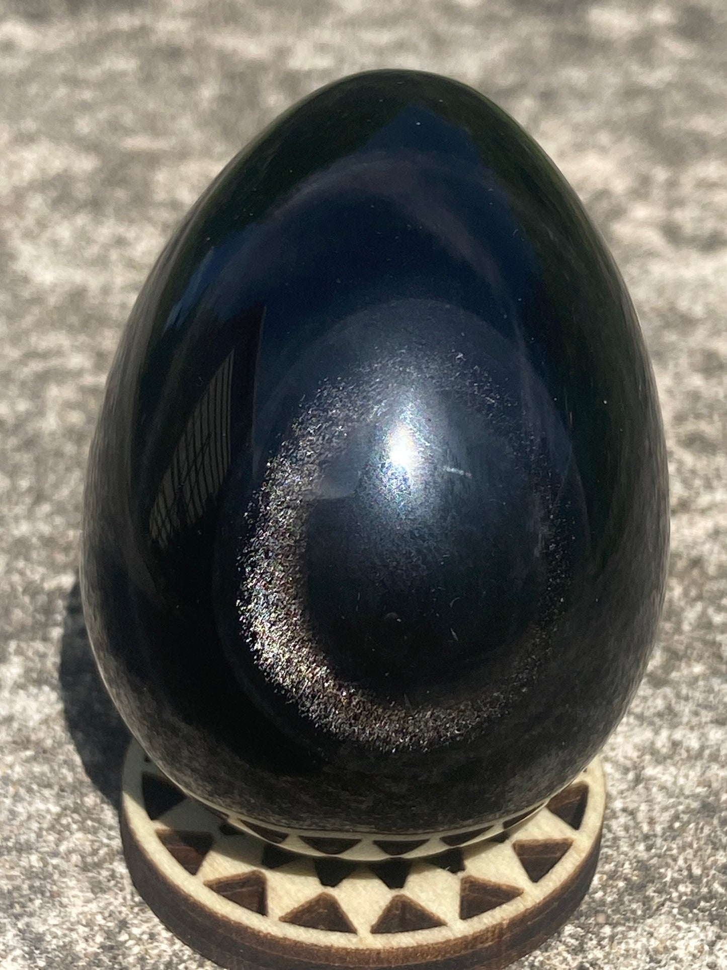 Silver Sheen Obsidian Egg #1