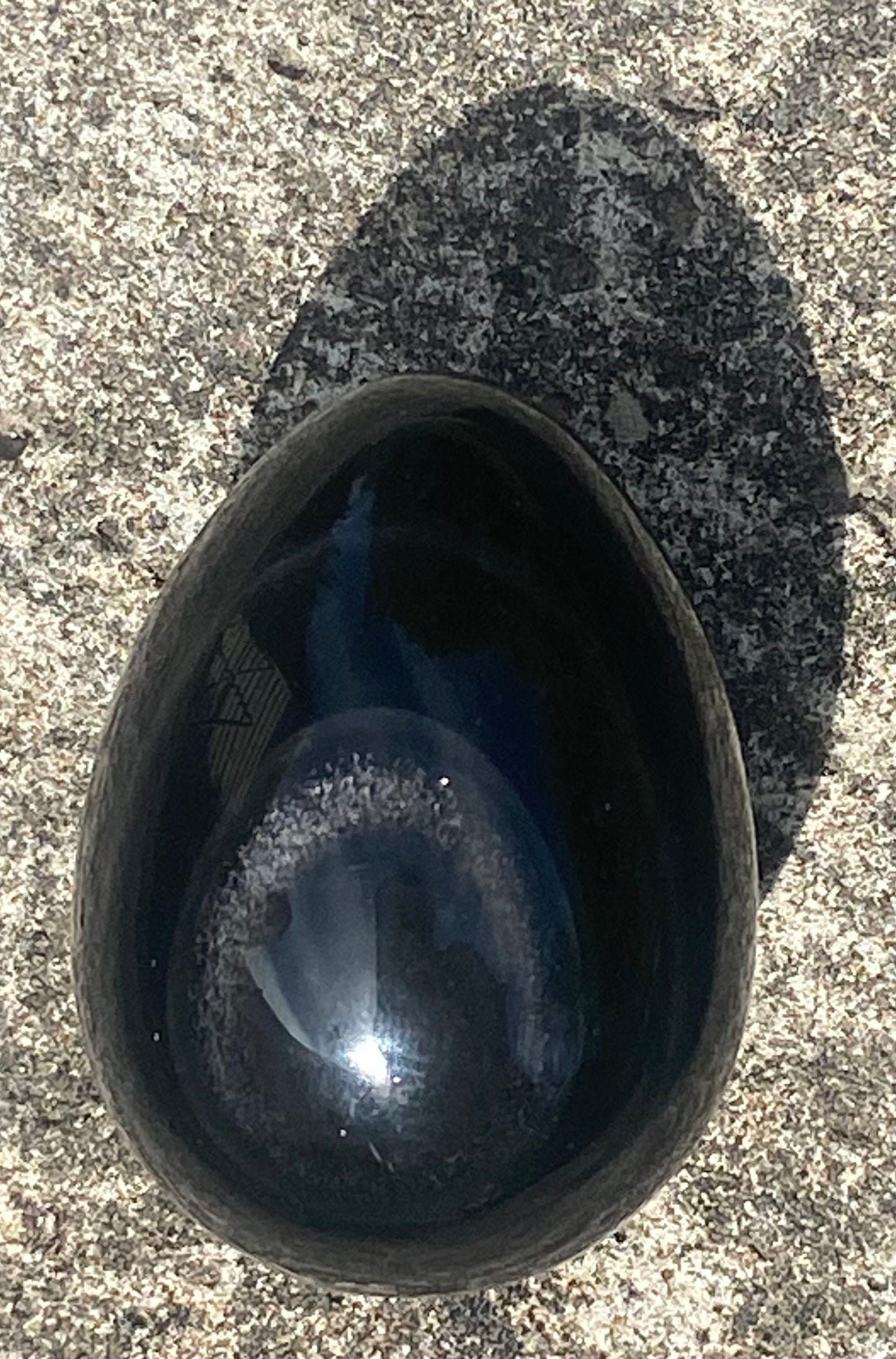 Silver Sheen Obsidian Egg #1