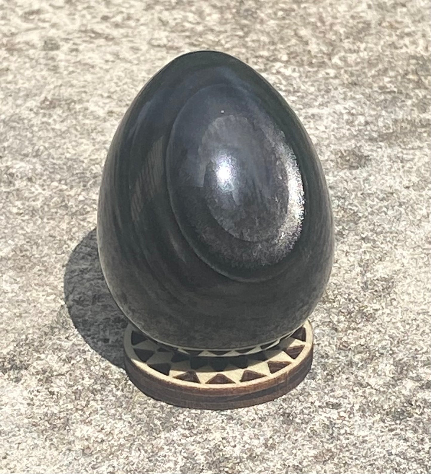 Silver Sheen Obsidian Egg #2