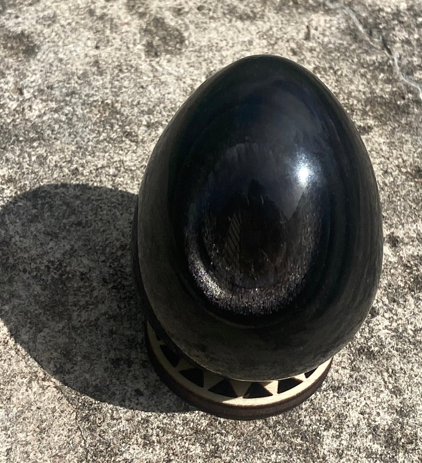 Silver Sheen Obsidian Egg #2